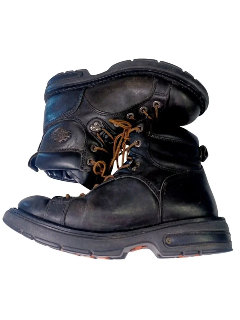 Harley Davidson Boots Womens Vintage y2K Black Leather Biker Boots 84078 Size: 8